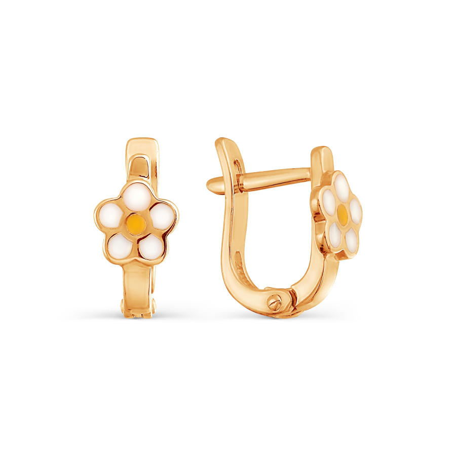Ohrringe für Kinder 585 Rotgold Emaille Ohrringe für Kinder 585 Rotgold Emaille