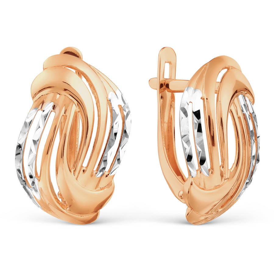 Серьги с алмазной гранью 585 пробы Серьги с алмазной гранью 585 пробы