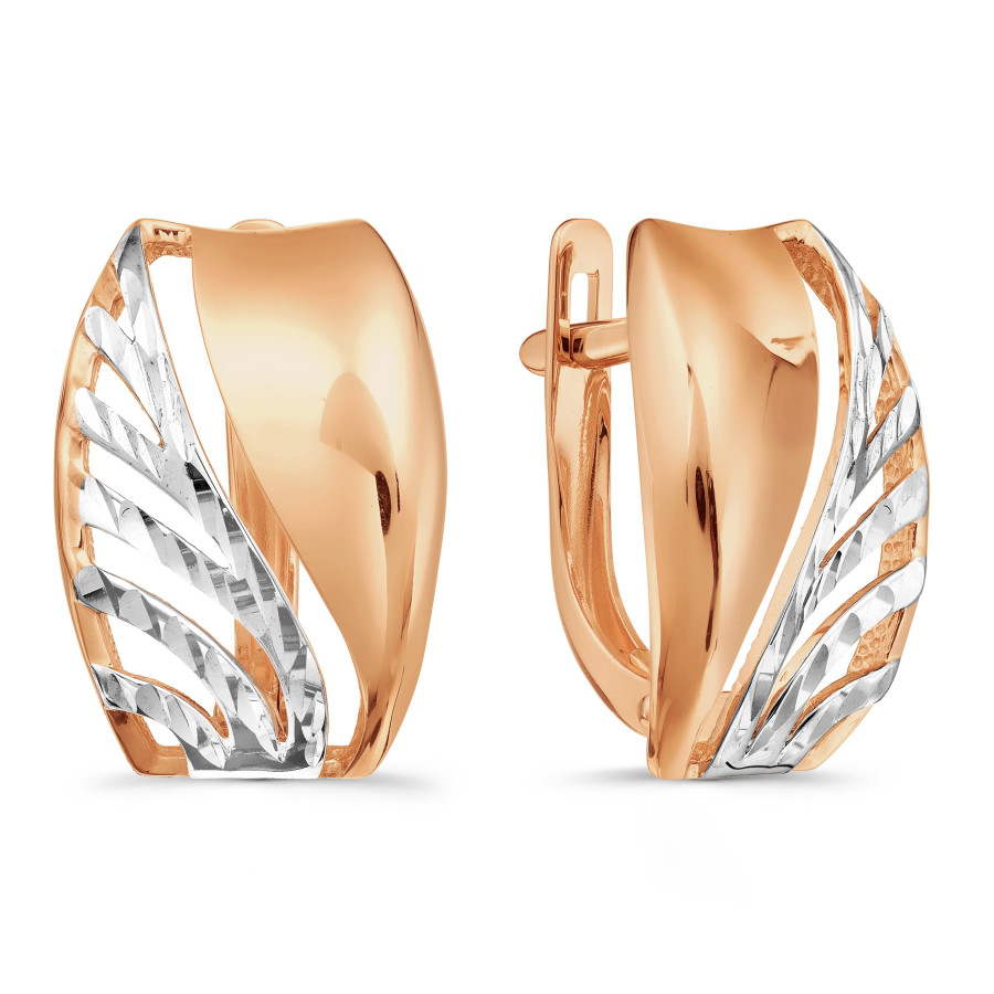 Ohrringe mit Diamantschliff | 585 Rotgold Ohrringe mit Diamantschliff | 585 Rotgold