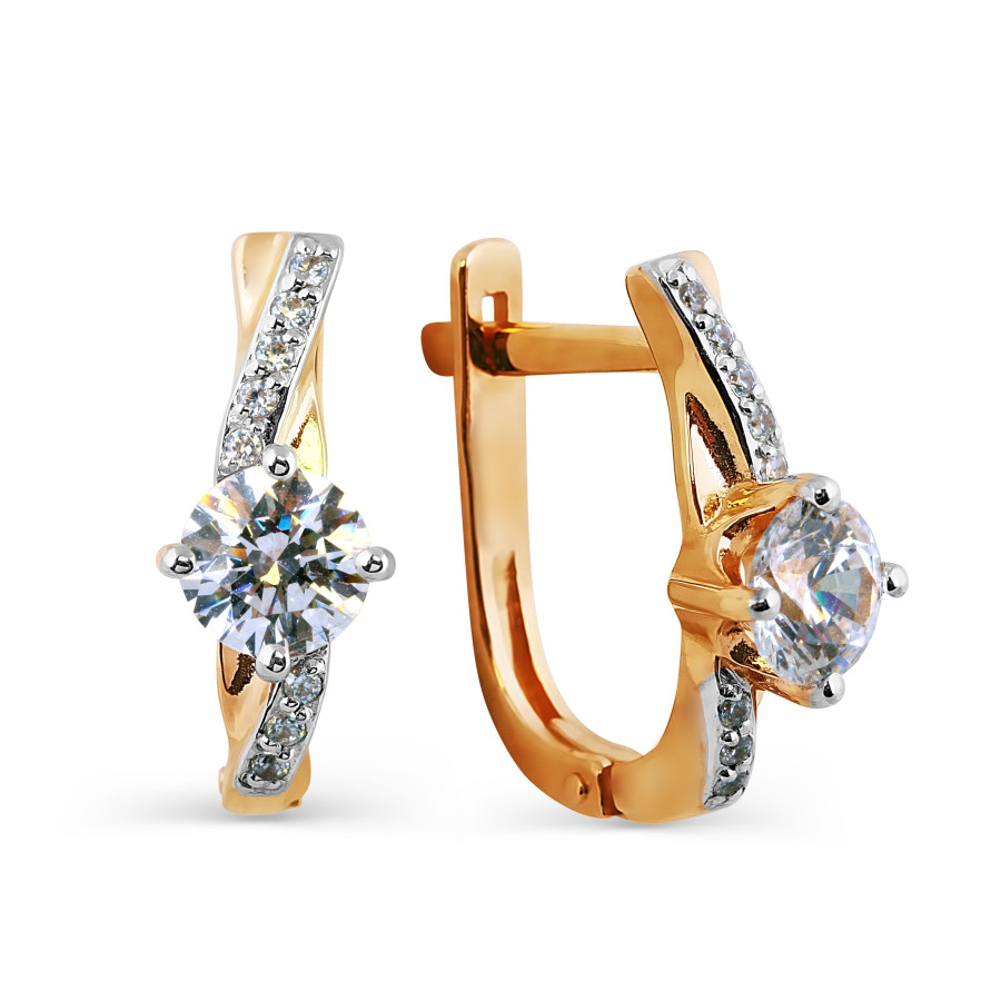 Серьги с Elements из красного золота 585 пробы