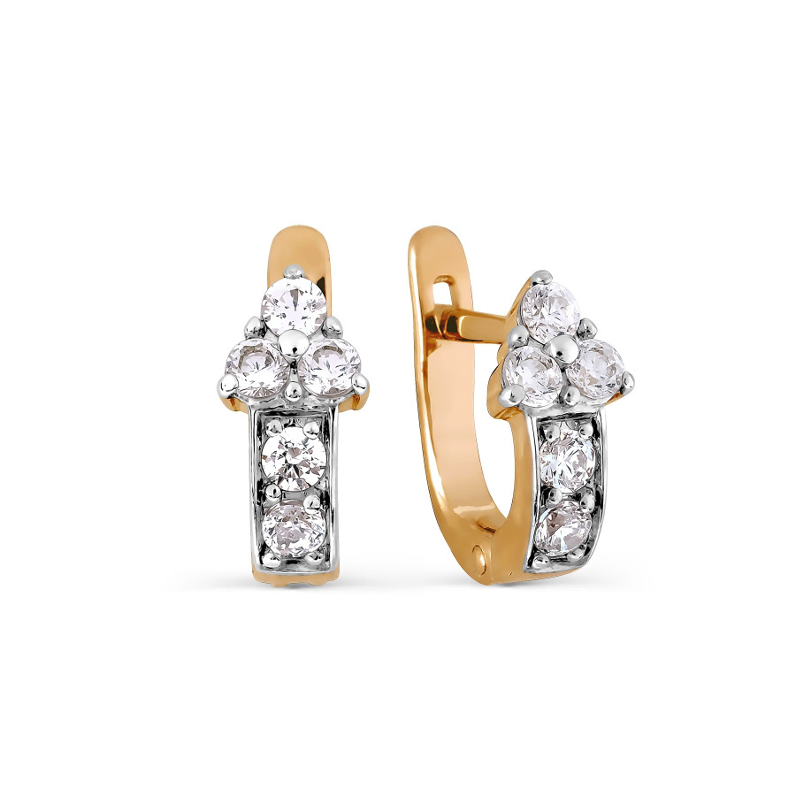 Ohrringe mit Zirkonia | 585 Rotgold
