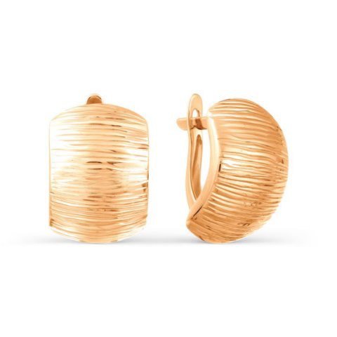 Damen Ohrringe 585 Rotgold 14k Diamantiert
