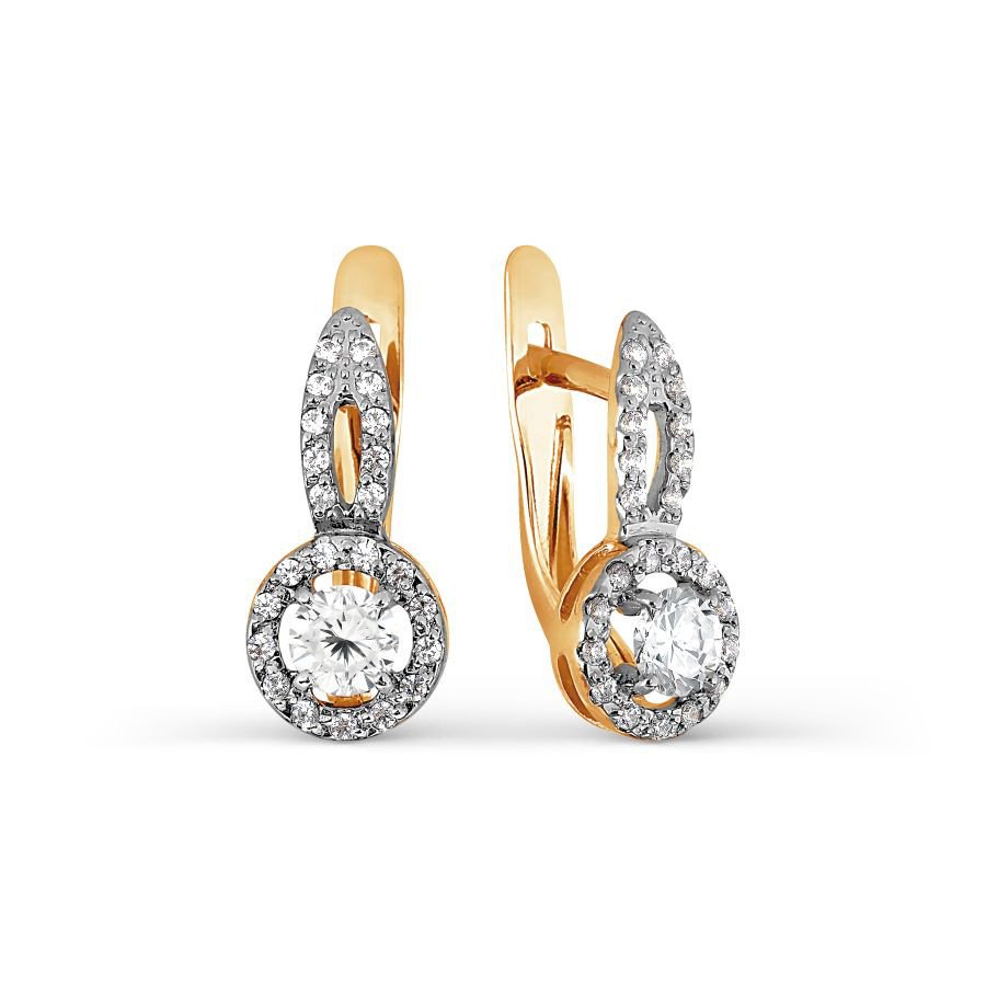 Ohrringe mit Zirkonia | 585 Rotgold
