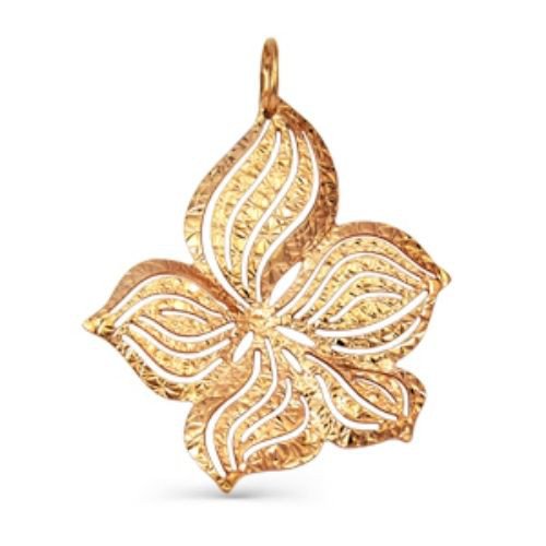 Kettenanhänger Blume 585 Rotgold
