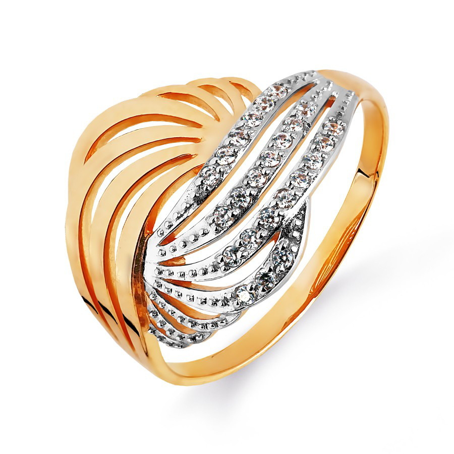 Damen Ring mit Zirkonia | 585 Rotgold