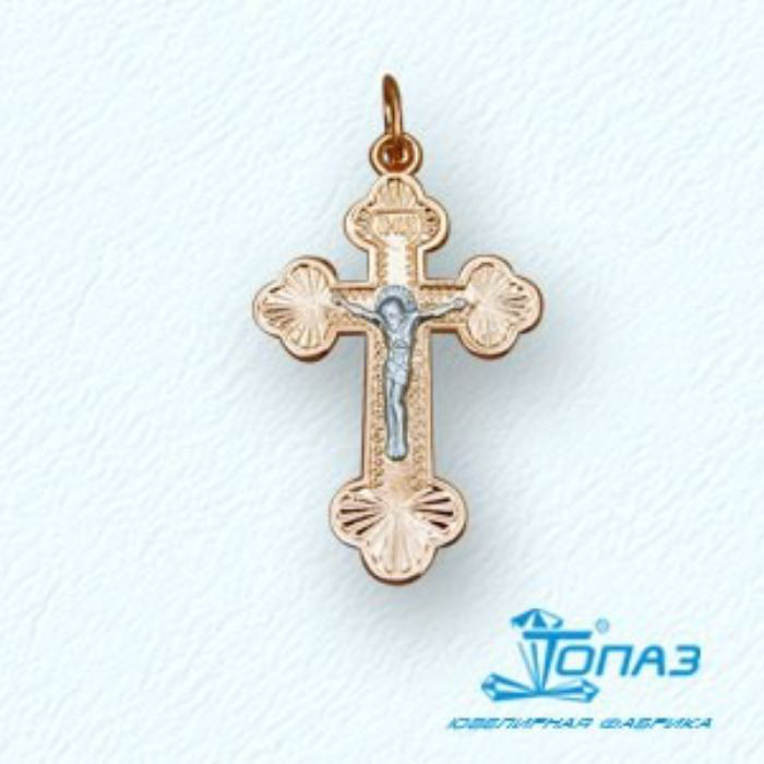Kreuz Anhänger "Spasi i sohrani" 585 Rotgold Weißgold Kreuz Anhänger "Spasi i sohrani" 585 Rotgold Weißgold