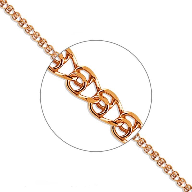 Цепочка из красного золота ЛАВ